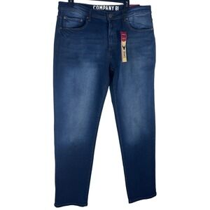Company Eighty One Stratford Slim Fit Jeans Mens 36x32 Cobalt‎ Blue C66JN074 NWT